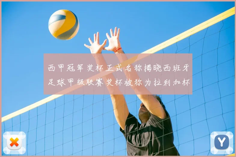 西甲冠军奖杯正式名称揭晓西班牙足球甲级联赛奖杯被称为拉利加杯